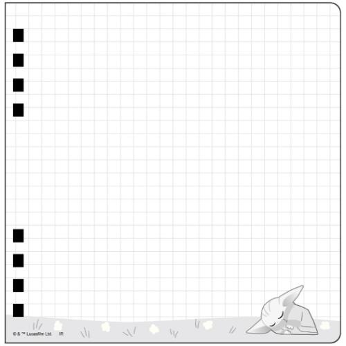 スターウォーズ リングノート スクエアリングノート グローグー Grogu Cutest In The Galaxy STAR WARS キャラクター グッズ メール便可