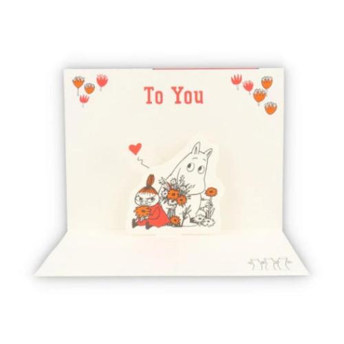 ムーミン グリーティングカード 誕生お祝い 立体カード MOビッグミイ リトルミイ 北欧 メール便可