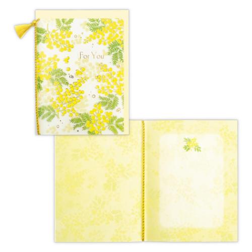 グリーティングカード 多目的 CFミモザ メッセージカード グッズ メール便可