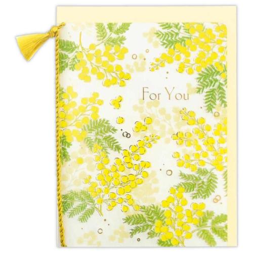 グリーティングカード 多目的 CFミモザ メッセージカード グッズ メール便可