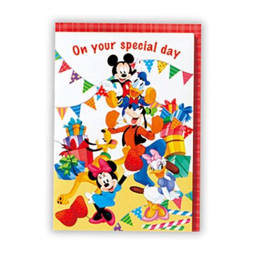 ディズニー グリーティングカード 誕生お祝い オルゴール DN誕生日パーティ3 キャラクター メッセージカード グッズ メール便可