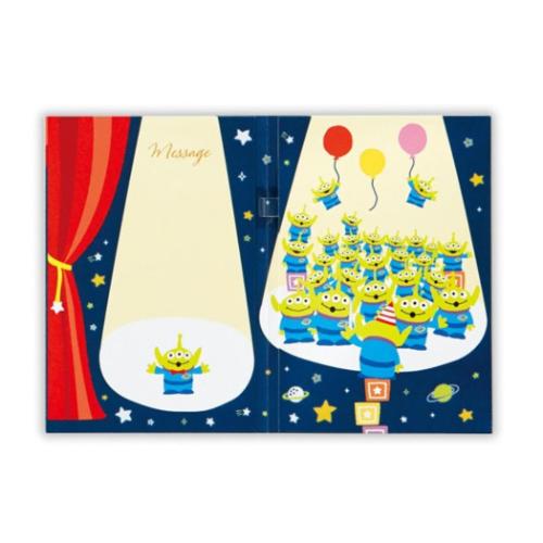 トイストーリー グリーティングカード 誕生お祝い オルゴール DNエイリアン3 ディズニー メール便可