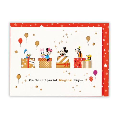 ディズニー グリーティングカード 誕生お祝い 立体カード DNミニボックスとパルス2 キャラクター メッセージカード グッズ メール便可