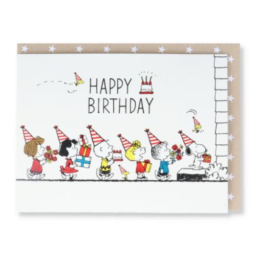 スヌーピー グリーティングカード 誕生お祝い 立体カード SNパーティーガーランド2 ピーナッツ メール便可