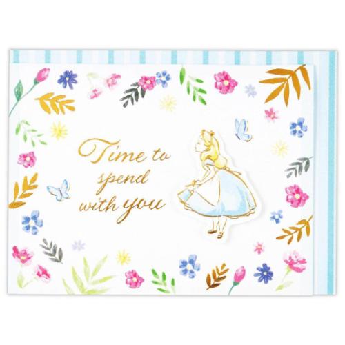 不思議の国のアリス グリーティングカード 多目的 立体カード DNアリス レーザーフラワー2 メール便可