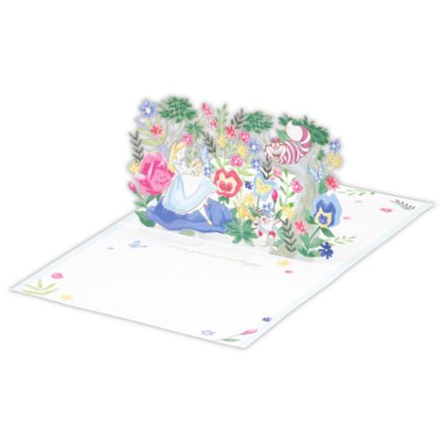 不思議の国のアリス グリーティングカード 多目的 立体カード DNアリス レーザーフラワー2 メール便可