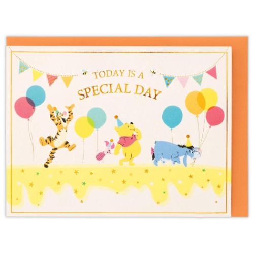 くまのプーさん グリーティングカード 誕生お祝い 立体カード DNプー パーティーガーランド ディズニー メール便可