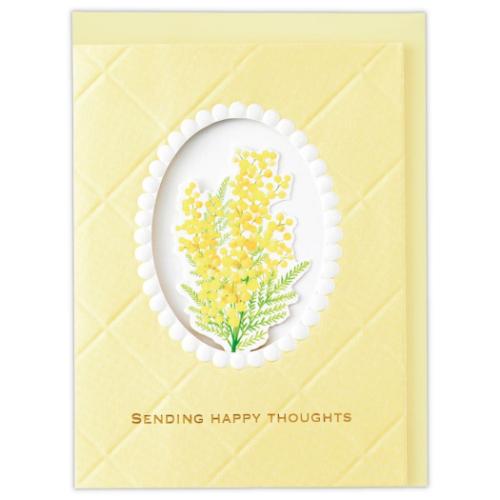 グリーティングカード 多目的 立体カード SFミモザ メッセージカード グッズ メール便可