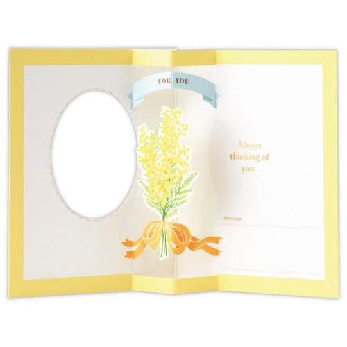 グリーティングカード 多目的 立体カード SFミモザ メッセージカード グッズ メール便可