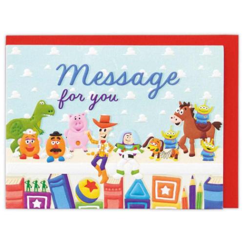 トイストーリー グリーティングカード 多目的 立体カード DNTS メッセージフォーユー ディズニー メール便可