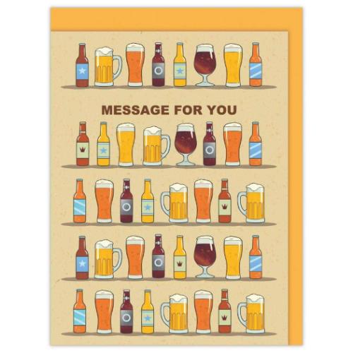 グリーティングカード 多目的 立体カード US ビール メッセージカード グッズ メール便可