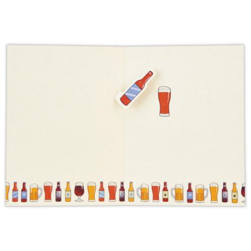 グリーティングカード 多目的 立体カード US ビール メッセージカード グッズ メール便可