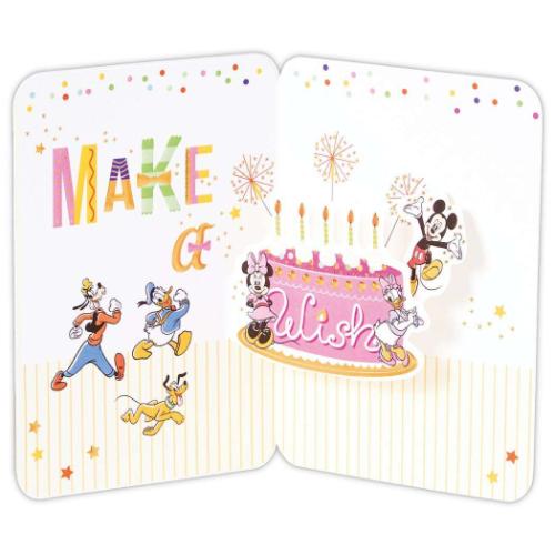 ディズニー グリーティングカード 誕生お祝い 立体カード DN仲間たち 3D文字バースデー メール便可
