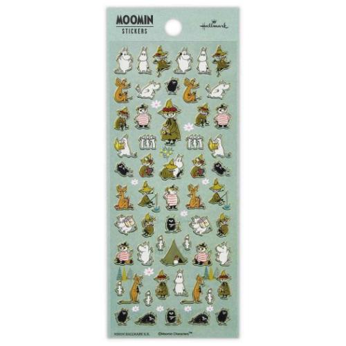 ムーミン シールシート シール MOフチドリグリーン 北欧 キャラクター グッズ メール便可