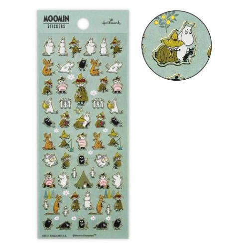 ムーミン シールシート シール MOフチドリグリーン 北欧 キャラクター グッズ メール便可