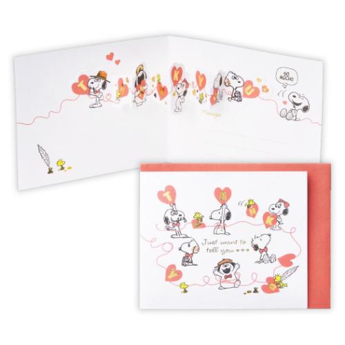 スヌーピー ミニカード ありがとう 立体カード SN兄弟サンキュー2 ピーナッツ キャラクター メッセージカード グッズ メール便可