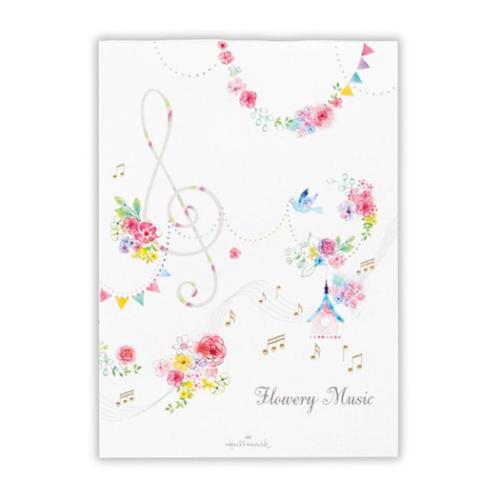 便箋 ひとことふたこと箋 フラワリーミュージック3 メモ帳 グッズ メール便可