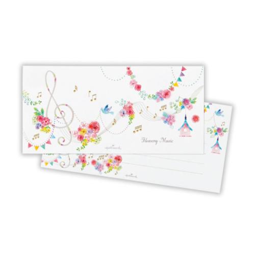便箋 一筆箋 フラワリーミュージック2 おしゃれ グッズ メール便可