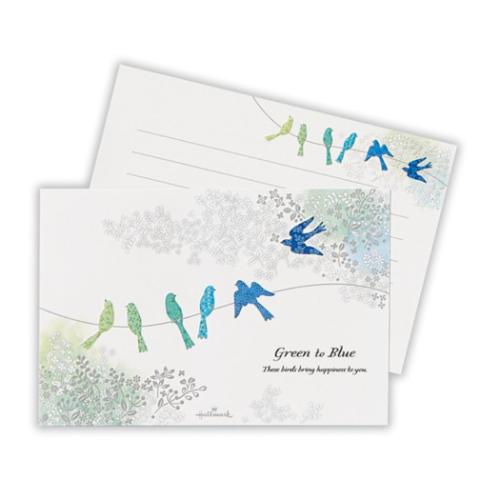 ポストカード ハガキ箋 幸せを運ぶ鳥2 メッセージカード グッズ メール便可