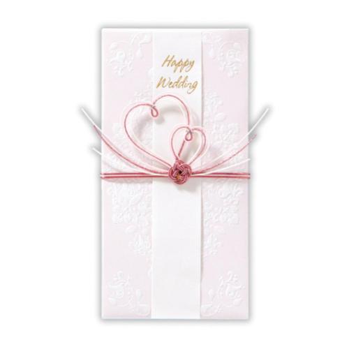 祝儀袋 御結婚御祝 たとう 寿スリムハートピンク3 ご祝儀袋 短冊付き グッズ メール便可