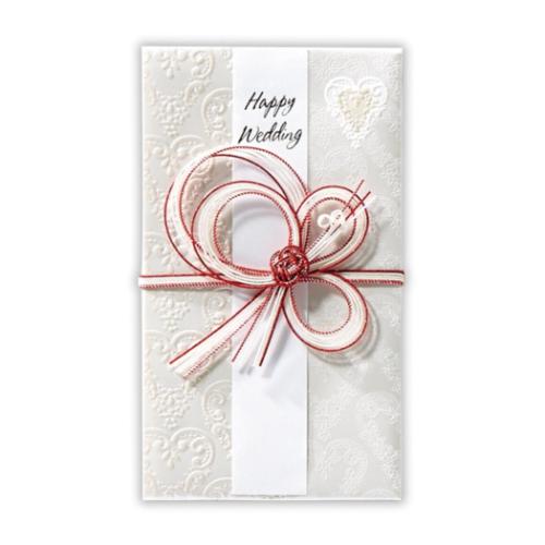 祝儀袋 御結婚御祝 たとう 寿エンボスハート白3 ご祝儀袋 短冊付き グッズ メール便可