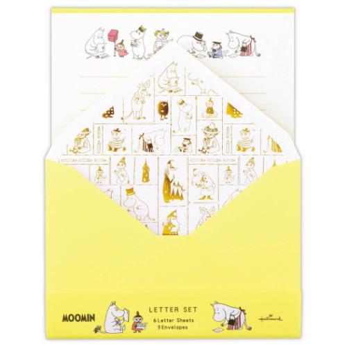 ムーミン 手紙セット レターセット MOHNイエロー Happy in Nature 北欧 キャラクター かわいい グッズ メール便可