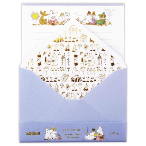ムーミン 手紙セット レターセット MOHNブルー Happy in Nature 北欧 キャラクター かわいい グッズ メール便可