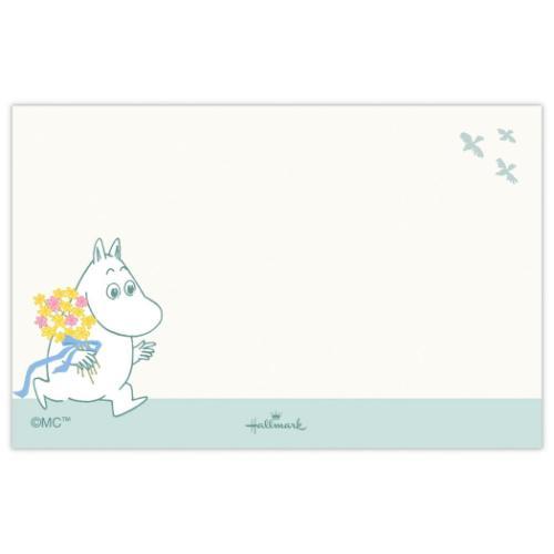 ムーミン メッセージカード ミニメッセージカード 8枚入り MO両面花束ブルー 北欧 キャラクター 多目的 グッズ メール便可