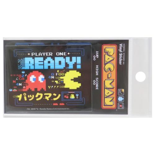 パックマン ダイカットシール ビニールステッカー READY ゲームキャラクター グッズ メール便可