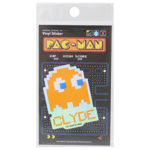 パックマン ダイカットシール ホログラムステッカー CLYDE ドット ゲームキャラクター グッズ メール便可