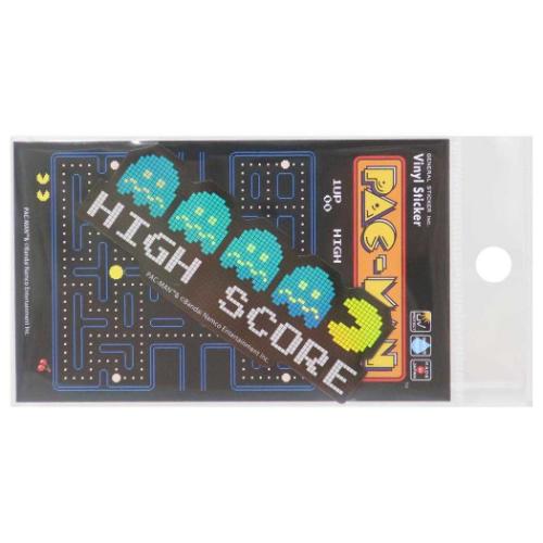 パックマン ダイカットシール ホログラムステッカー HIGH SCORE ゲームキャラクター グッズ メール便可