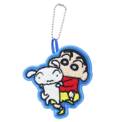 クレヨンしんちゃん キーチェーン 刺繍ワッペンチャーム シロ アニメキャラクター グッズ メール便可