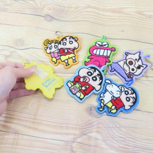 クレヨンしんちゃん キーチェーン 刺繍ワッペンチャーム シロ アニメキャラクター グッズ メール便可