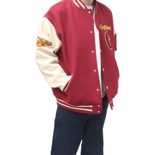 ハリーポッター アウター メンズ スタジャン グリフィンドール 3L ワーナーブラザース 映画キャラクター グッズ