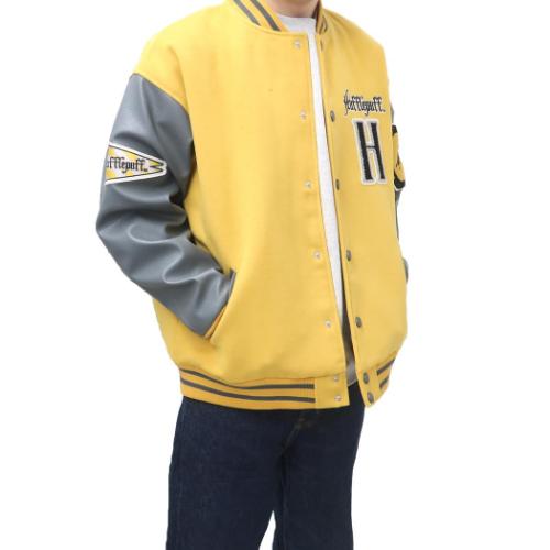 ハリーポッター アウター メンズ スタジャン ハッフルパフ ロゴ 3L ワーナーブラザース 映画キャラクター グッズ