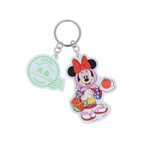 ミニーマウス キーリング 2連アクリルキーホルダー DREAM TRAVEL 青森県 ディズニー キャラクター グッズ メール便可