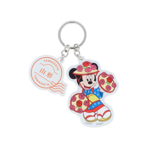 ミニーマウス キーリング 2連アクリルキーホルダー DREAM TRAVEL 山形県 ディズニー キャラクター グッズ メール便可