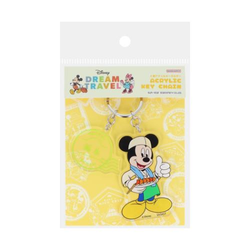 ミッキーマウス キーリング 2連アクリルキーホルダー DREAM TRAVEL 栃木県 ディズニー キャラクター グッズ メール便可