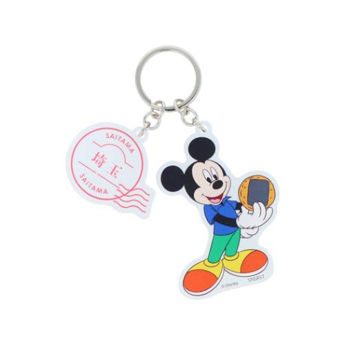 ミッキーマウス キーリング 2連アクリルキーホルダー DREAM TRAVEL 埼玉県 ディズニー キャラクター グッズ メール便可