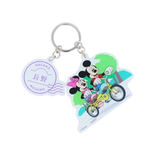 ミッキー&ミニー キーリング 2連アクリルキーホルダー DREAM TRAVEL 長野県 ディズニー キャラクター グッズ メール便可