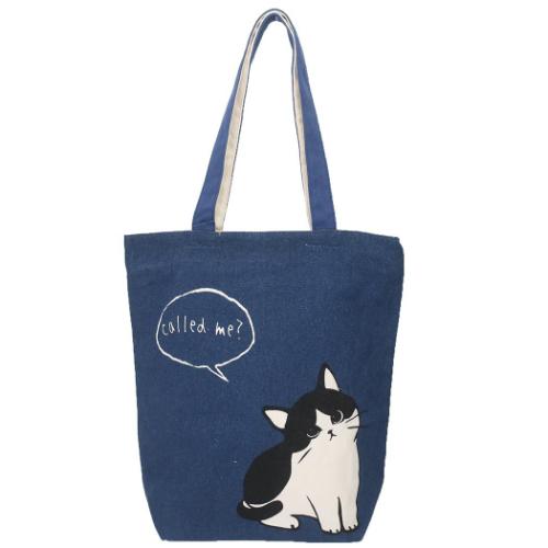 トートバッグ ファスナー付きキャンバストート まめはち かわいい グッズ メール便可