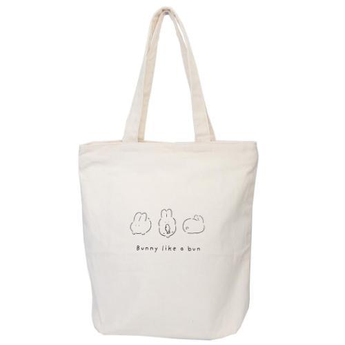 トートバッグ ファスナー付きキャンバストート モチウサギ かわいい グッズ メール便可