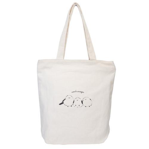 トートバッグ ファスナー付きキャンバストート モチエナガ かわいい グッズ メール便可