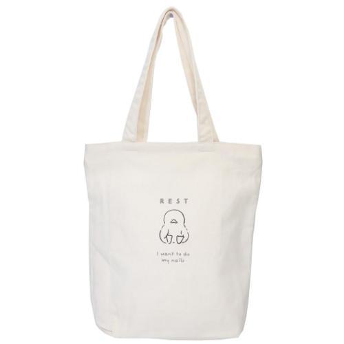 トートバッグ ファスナー付きキャンバストート rest かわいい グッズ メール便可