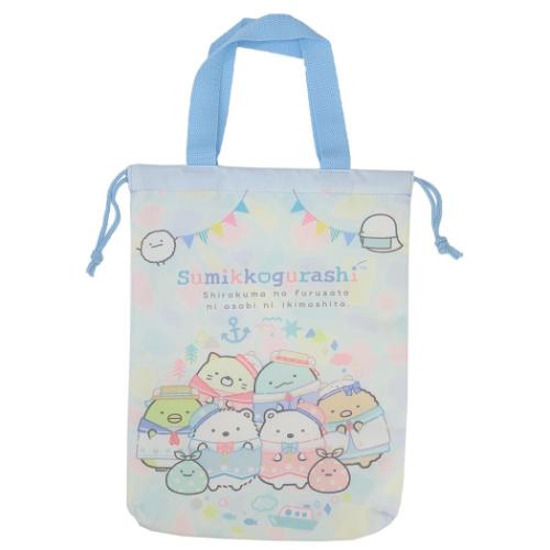 すみっコぐらし 運動靴かばん 巾着シューズバッグ しろくまのふるさと サンエックス キャラクター グッズ メール便可