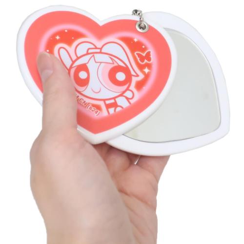 パワーパフガールズ 手鏡 ハート型ミラー ブロッサム キャラクター グッズ メール便可