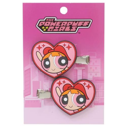パワーパフガールズ ヘアアクセ ラバー前髪クリップ 2個セット ブロッサム キャラクター グッズ メール便可