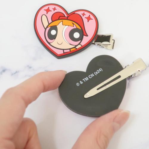 パワーパフガールズ ヘアアクセ ラバー前髪クリップ 2個セット ブロッサム キャラクター グッズ メール便可