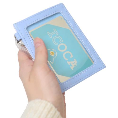 スヌーピー 定期入れ コイル付きシングルパスケース みずいろ ピーナッツ キャラクター グッズ メール便可