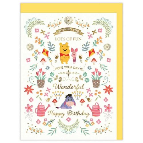 くまのプーさん グリーティングカード 誕生お祝い 立体カード DNプー デボス ディズニー メール便可